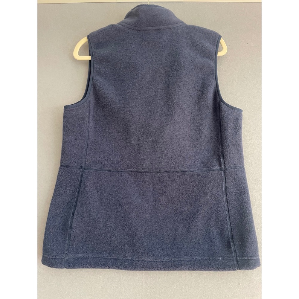 L.L. Bean Women M Fleece Vest Navy Blue Zip Mariners Club‎ Logo Boat Gorpcore * - Picture 13 of 14